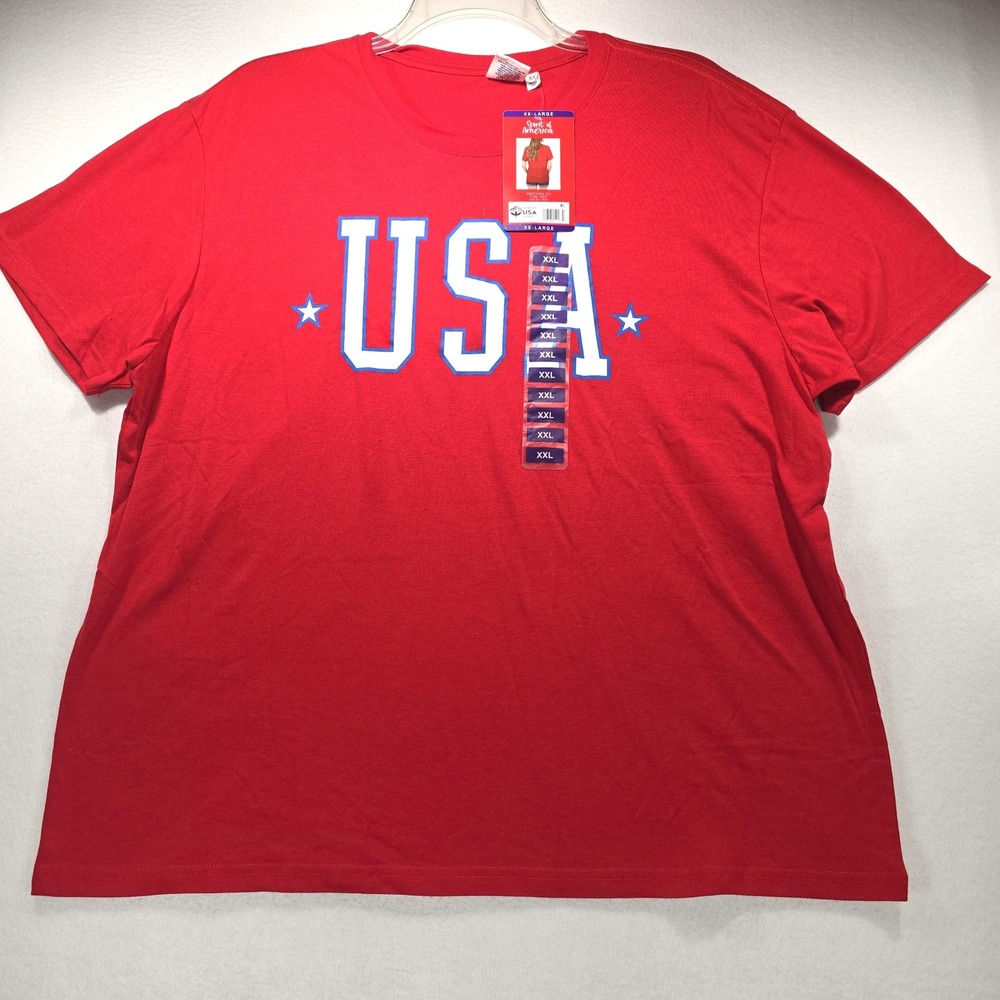 Lot of 3 Patriotic T-Shirts NWT XXL American Mama USA Shake Your Sparkler Blue - Picture 7 of 9